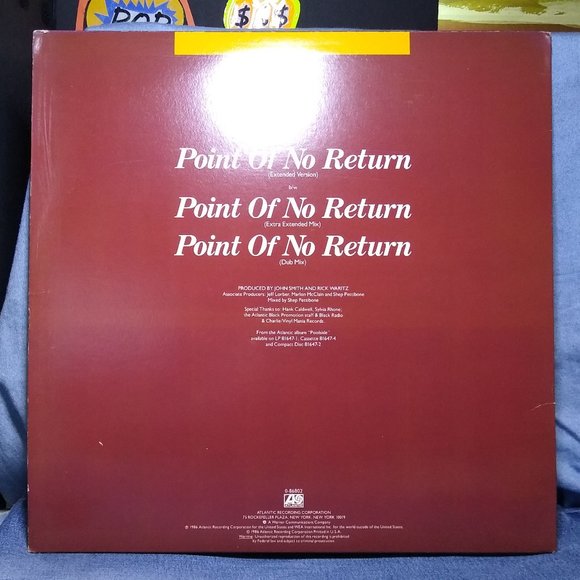 Nu Shooz Point Of No Return 12 In Single mix 1986 Vinyl Record - Picture 2 of 4